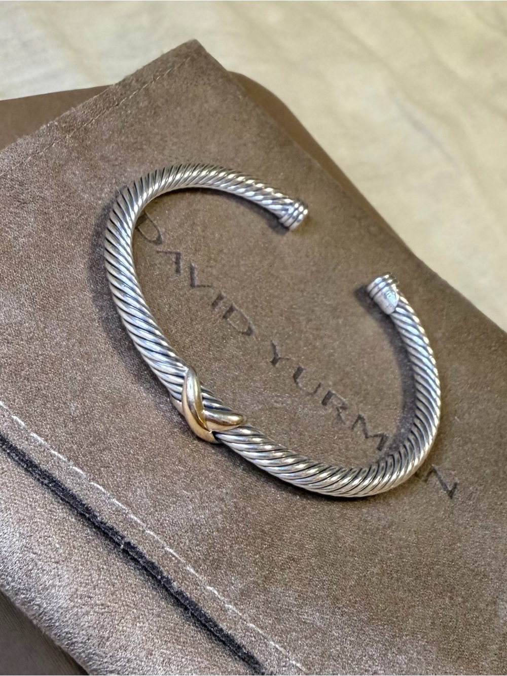 David Yurman X Classic Cable Station Bracelet 4mm - Picture 5 of 9